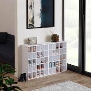 ClosetMaid 32 in. H x 24 in. W x 12 in. D White Wood Look 25-Cube Storage Organizer  Customer Returns See Pictures