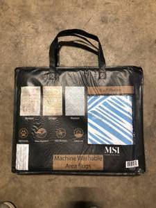 MSI Machine Washable Area Rug  Customer Returns See Pictures