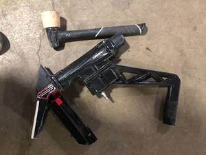 Husky Pneumatic 3-in-1 15.5-Gauge and 16-Gauge 2 in. Flooring Nailer and Stapler with Quick Jam Release  Customer Returns See Pictures