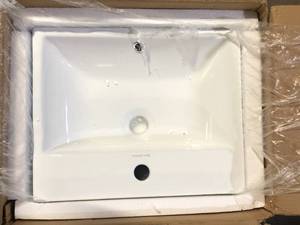Swiss Madison Sublime Compact Ceramic Wall Hung Sink in White  Customer Returns See Pictures
