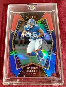 lot 1 image: Select Saquon Barkley Die-Cut Prizm Card