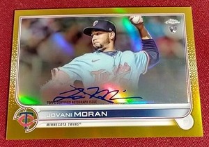 lot 4 image: 2022 Topps Chrome Jovani Moran Autograph Rookie Card - Gold Refractor #d50