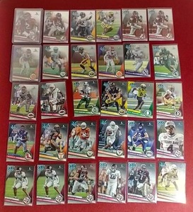 lot 6 image: (30) Bowman Chrome University Football Cards - Many 1st & Nice Names