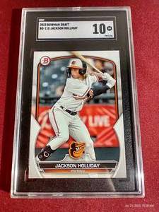 lot 16 image: 2023 Bowman Jackson Holliday - SGC 10