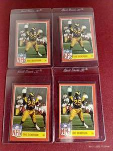 lot 30 image: (4) 1985 Topps Glossy NFL Stars Eric Dickerson Cards