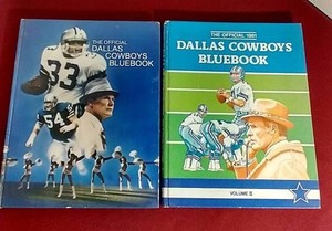 lot 45 image: 1980 & 1981 Dallas Cowboys Bluebooks - One Signed