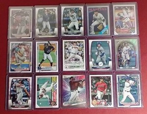 lot 56 image: (15) Baseball Rookie Cards - Some Nice Names