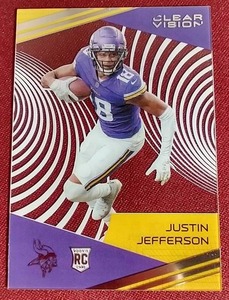 lot 57 image: 2020 Chronicles Justin Jefferson Acetate Rookie Card
