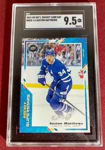 lot 70 image: 2024 Upper Deck Auston Matthews - SGC 9.5