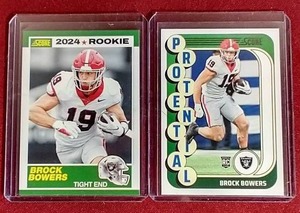 lot 72 image: (2) 2024 Score Brock Bowers Rookie Cards