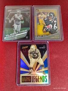 lot 105 image: (3) Numbered Football Cards - Good Players
