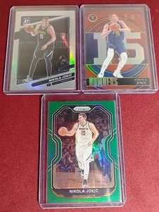lot 106 image: (3) Nikola Jokic Cards - All Prizms