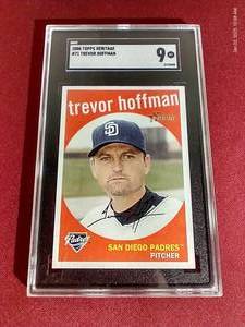 lot 108 image: 2008 Topps Heritage Trevor Hoffman Card - SGC 9