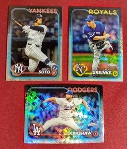 lot 109 image: (3) 2024 Topps Chrome Logofractor Cards - All HUGE Names