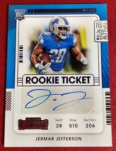 lot 110 image: 2021 Contenders Jermar Jefferson Aurograph Rookie Card