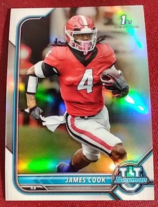 lot 116 image: 2021-22 Bowman University Chrome James Cook Refractor - 1st Bowman