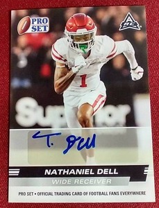 lot 124 image: 2022 Pro Set Tank Dell Autograph Card
