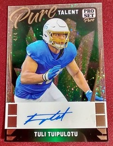 lot 128 image: 2023 Pro Set Pure Tuli Tuipulotu Autograph Card - #d4