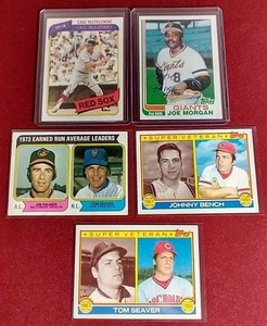 lot 140 image: (5) 1970s1980s Baseball HOFer Cards