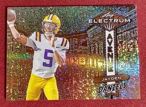 lot 143 image: 2024 Leaf Electrum Jayden Daniels Sparkle Bronze Rookie Card - #d45