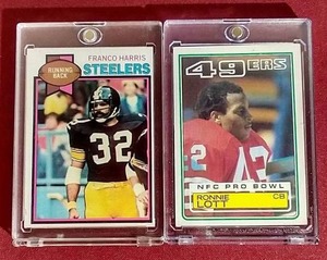 lot 151 image: (2) Vintage NFL HOFer Cards