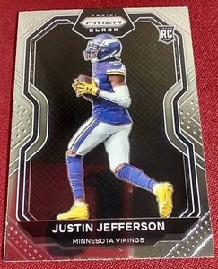 lot 153 image: 2020 Panini Prizm Black Justin Jefferson Rookie Card