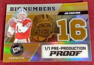 lot 154 image: 2024 Press Pass Premium Joe Montana Pre-Production Proof - 11
