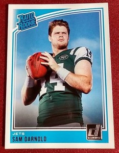 lot 158 image: 2018 Donruss Sam Darnold Rated Rookie Card