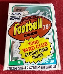 lot 179 image: Unopened 1988 Topps Football Cello Pack - Bo Jackson Rookie Year