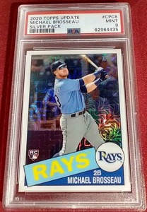 lot 180 image: 2020 Topps Michael Brosseau Mojo Refractor Rookie Card - PSA 9