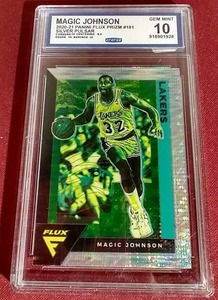 lot 182 image: 2020-21 Flux Silver Pulsar Magic Johnson - CCG 10