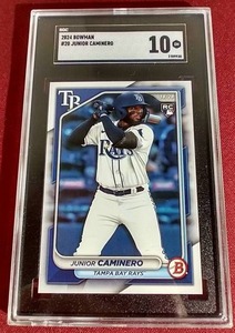 lot 192 image: 2024 Bowman Junior Caminero Rookie Card - SGC 10