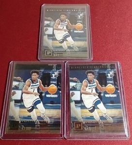 lot 194 image: (3) 2020-21 Chronicles Anthony Edwards Rookie Cards - Silver, Green & Gold