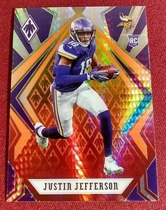lot 205 image: 2020 Phoenix Fire Burst Justin Jefferson Rookie Card