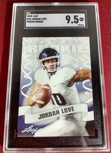 lot 207 image: 2020 Leaf Jordan Love Rookie Card - SGC 9.5