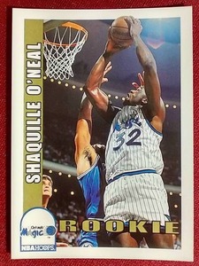 lot 210 image: 1992-93 Hoops Shaquille ONeal Rookie Card