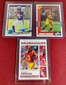 lot 214 image: (3) 2023 Jordan Addison Rookie Cards