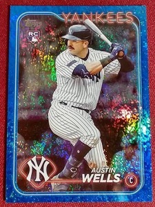 lot 222 image: 2024 Topps Austin Wells Blue Holofoil Rookie Card - #d999