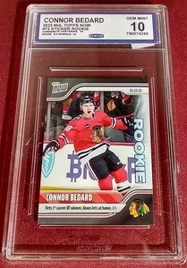 lot 234 image: 2023 Topps Now Connor Bedard Sticker Rookie - CCG 10