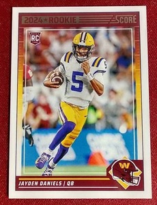 lot 240 image: 2024 Score Jayden Daniels Rookie Card