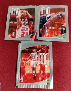 lot 244 image: (3) Unopened 1998 Upper Deck Michael Jordan Sticker Packs