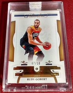lot 245 image: 2020-21 Flawless Rudy Gobert Genuine Diamond Card - #d10