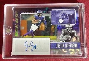 lot 248 image: 2022 Donruss Justin Jefferson Autograph Card