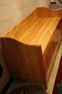 lot 94 image: Vintage Pine Entry Storage Bench