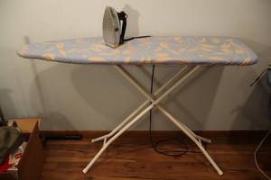 lot 111 image: Home EssentialsIroning Board and Black & Decker Steam Dry Iron