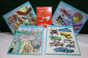 lot 68 image: Vintage PuzzlePatch Picture Puzzles 1999 Set of Four, Dr. Seuss 1988