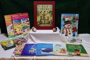 lot 73 image: BooksColoring Books Bible Stories Childrens Crayons Etc
