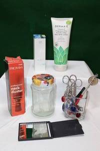 lot 81 image: Home HealthCareMedicine Cabinet Skincare Lotions, Nail Trimmers Etc.