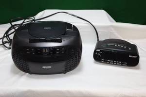 lot 40 image: Home ElectronicsJensen Portable Cassette Cd Player CD-550, Sony Dream Machine Alarm Clock Radio