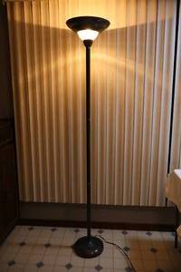 lot 108 image: Home LightingTorch Light 72-Inch Slate Gray Adjustable Switch Floor Lamp